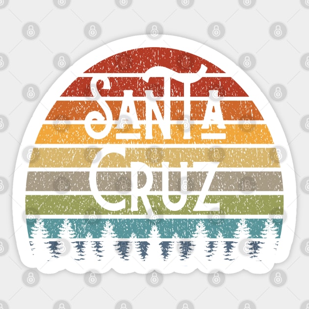 Santa Cruz California for West Coast and Bay Area Lovers Sticker by Hopscotch Shop Gifts